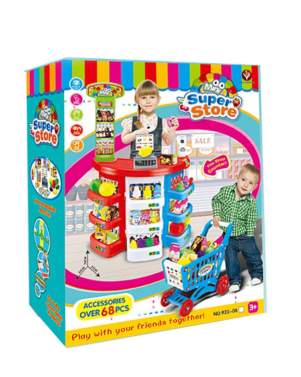 Toy Pretend Super Store 68 Pcs