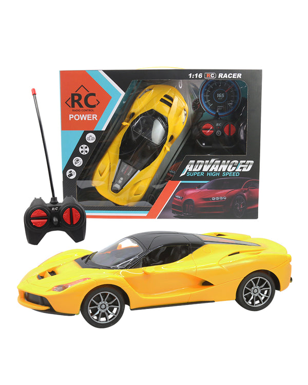 Toy Radio Control Car Advanced Super High Speed Yellow