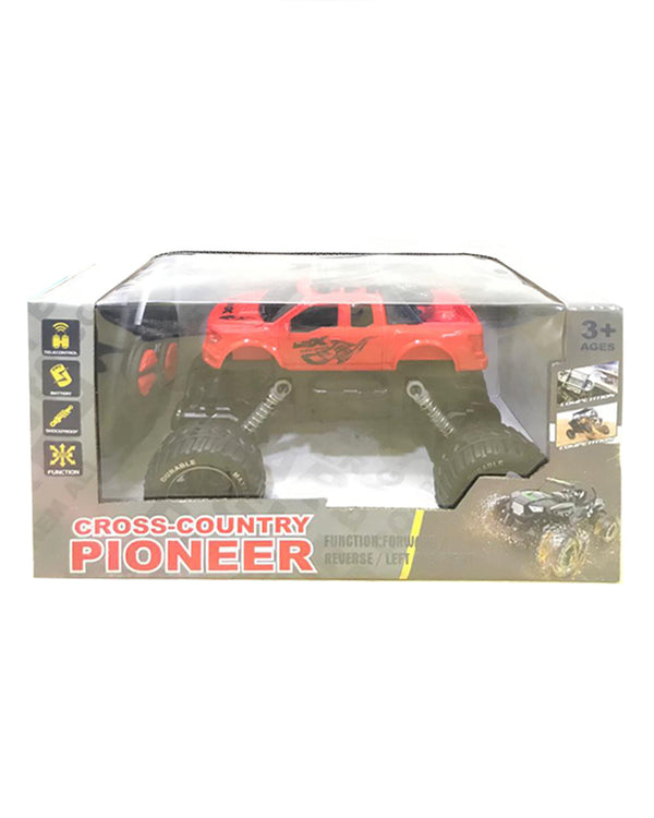 Cross Car With Remote Control For Kids - Red