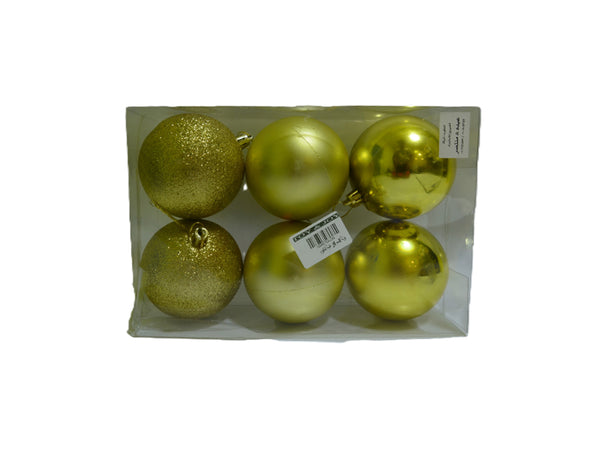 Shiny Gold Balls Set 8Cm