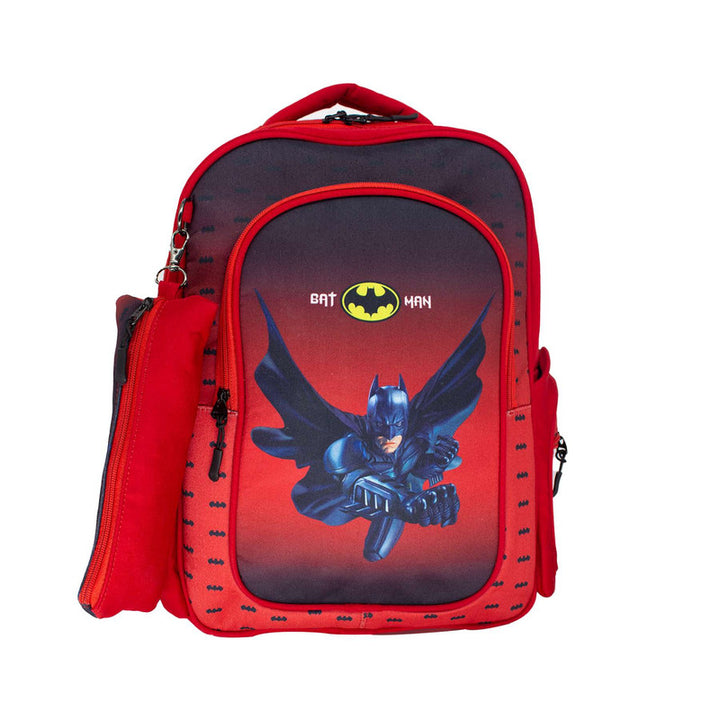 School backpack model 13 BatMan1 red