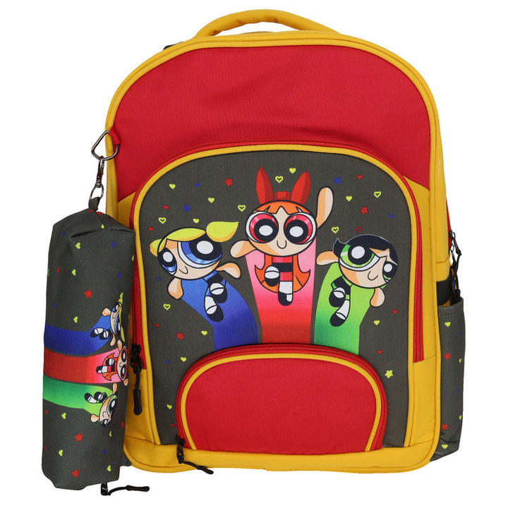 School backpack model 11 Powerpuff girls yellow