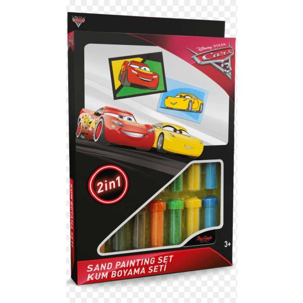 Red Castle Cars Sand Painting Set 16.5X23.5 Stand - 12 Pcs