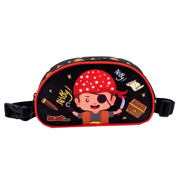 Must Pirate 2In1 Pencil Case | Black Red