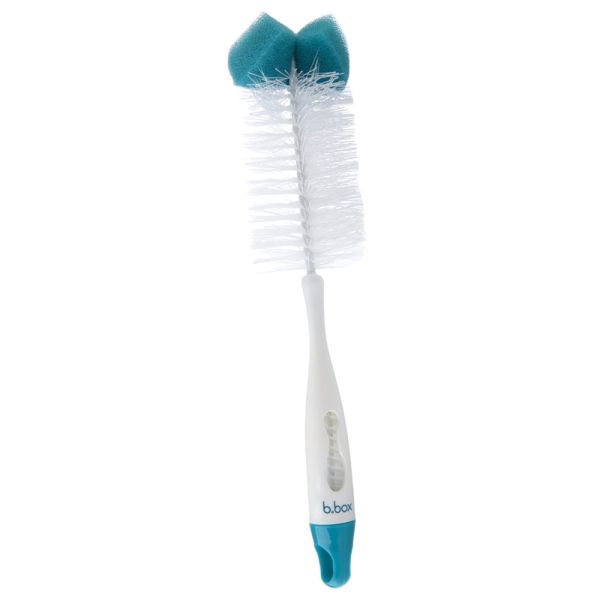 B.Box 2 In 1 Brush And Teat Cleaner Aqua Groove | Blue