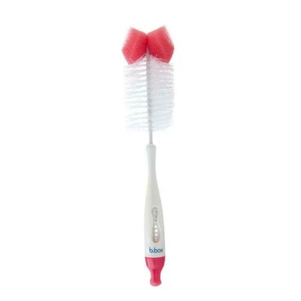 B.Box 2 In 1 Brush And Teat Cleaner Berry Surprise | Pink