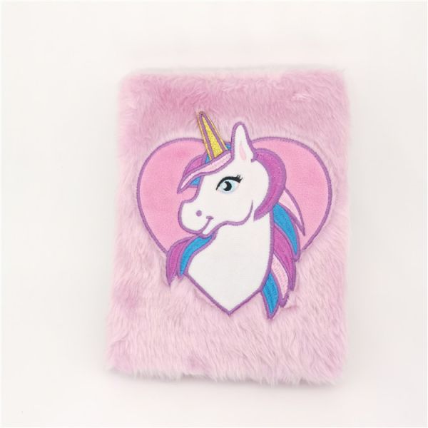 Unicorn Plush Notebook | Pink