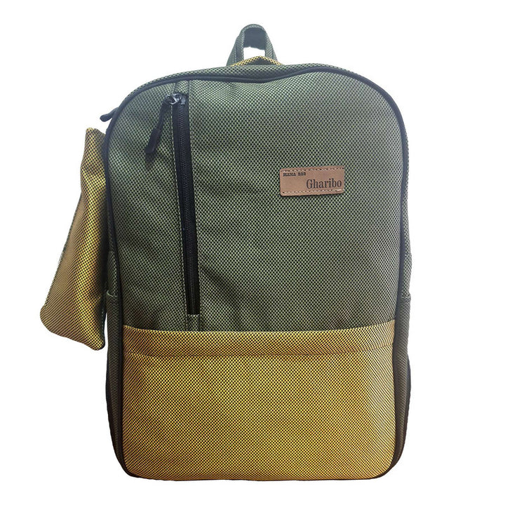 School backpack model 21 Solid yellow