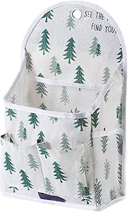 Funincrea Wall Mounted Storage Bag Linen Storage Organizer Without Drilling Over Door | Green