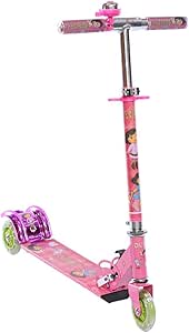 Scooter With Break And Bell 3 Wheeler Foldable Height Adjustable | Pink