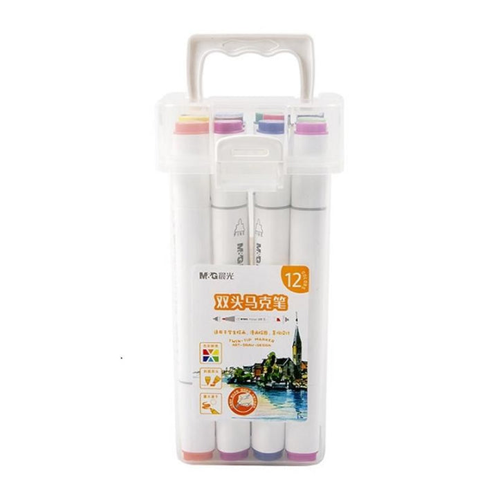 <p>

Introducing the M&G Chenguang Double-Headed Marker Set! It comes with 12 attractive colors, ranging from 1.0mm to 5.0mm, and is perfect for a variety of tasks. The wide head 7mm is great for large-area coloring, while the round head 2mm is ideal for detailing. The preferred pen tip provides even ink absorption, smooth water dispersion, as well as wear and lint resistance. The bright, quick-drying alcoholic ink ensures strong adhesion and long-term storage.

This marker set is made of high quality mater