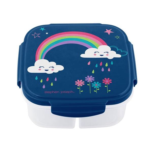 Stephen Joseph Snack Box With Ice Pack Rainbow 270Ml Microwave And Freezer Safe | Blue