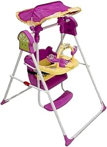 Fun Ride Musical Daizy Swing For Baby Kids Swing With Stand And Metal Body Frame | Purple