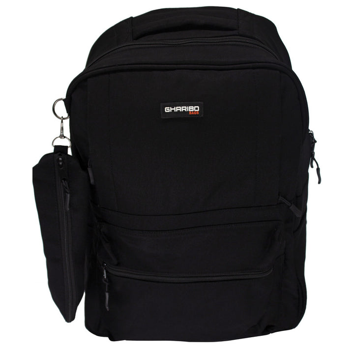 School backpack model 23 Solid black