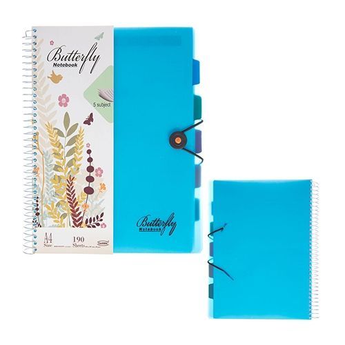 <p>

The NoteBook Yassin Butterfly - 5 Subject - 190 Sheet is the perfect choice for all office and student needs. This notebook is made from high quality materials, ensuring that it is durable and long lasting. It features five subject dividers to help you keep your notes organized, as well as 190 pages for all your notes and writings. The notebook is designed to be slim and lightweight, making it easy to carry and store. With its vibrant colors and eye-catching design, this notebook will surely make a gre