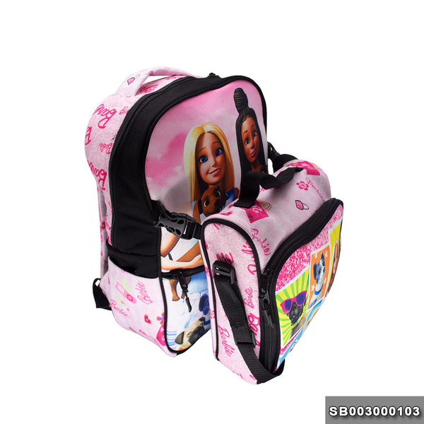 School backpack model 30 Barbie pink