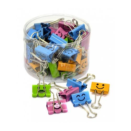 <p> 

Organize your paperwork with these fun M&G Office Clips Smiley 25mm - 48pcs No: ABS92703. Made with high quality materials, these steel document clips come in pastel colors with a smiley motif. The durable arms have corrosion protection, making them perfect for long-term use. With a size of 25mm, you can easily attach these clips to any paperwork or documents. You will receive 48 pcs in a single package. These clips are a great way to bring some color and fun to your office space. They are also perfec