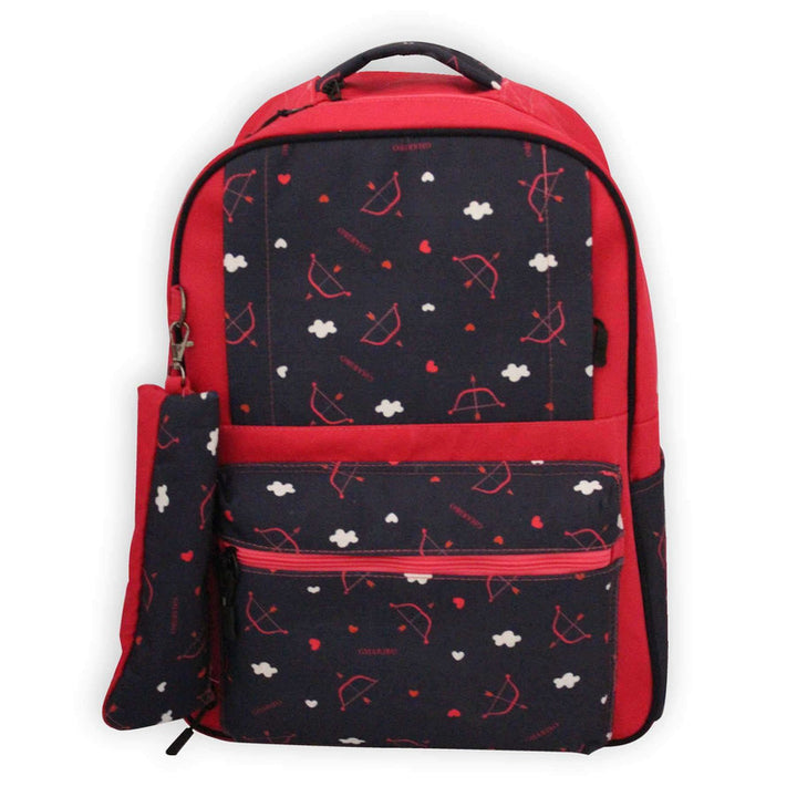 School backpack model 23 Arrows red