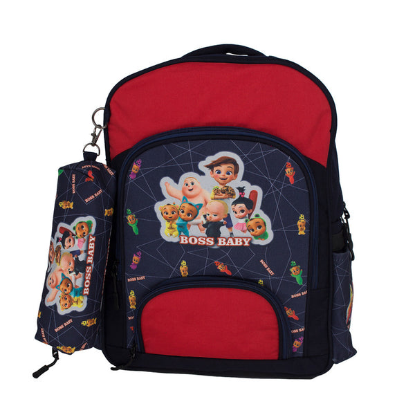 School backpack model 11 Boss baby blue