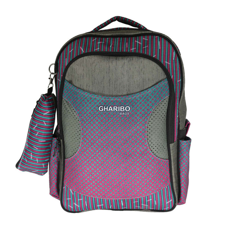 School backpack model 25 Dots green