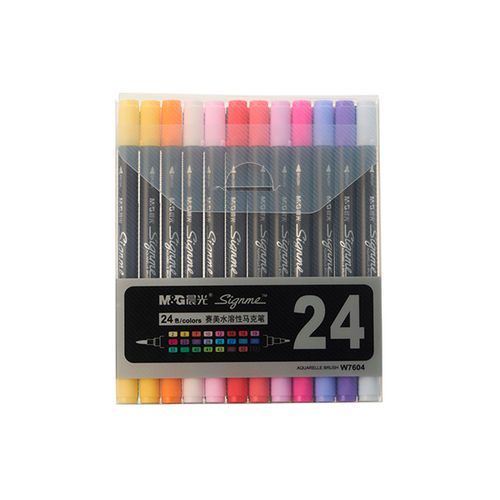 <p>

The M&G Twin Dual Tip Fine Point Assorted Marker Pens - 24 Color is the perfect choice for all office and school needs. These markers feature a fine point tip on one end for delicate and precise lines and a bold tip on the other end for broader strokes. With 24 vibrant colors to choose from, you can easily express your creativity and ideas. The markers are made of high quality material and are long-lasting, giving you maximum performance and value. Whether you are a professional artist, student, or hom