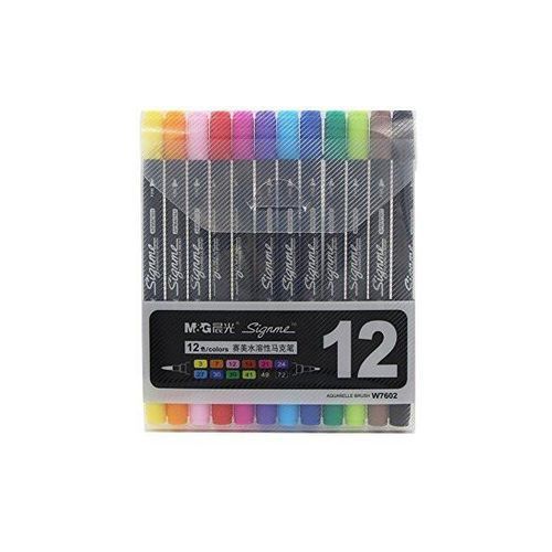 <p>

The M&G Twin Dual Tip Fine Point Assorted Marker Pens are perfect for all your office and back to school needs. This set of 12 assorted markers features two tips: a fine point for precise writing and a chisel tip for bold strokes. The long-lasting, water-based ink is perfect for writing, drawing, and coloring. The resilient tips provide smooth and consistent coverage, making them ideal for all writing, drawing, and coloring needs. The vibrant colors will make your work stand out, and the markers are ea