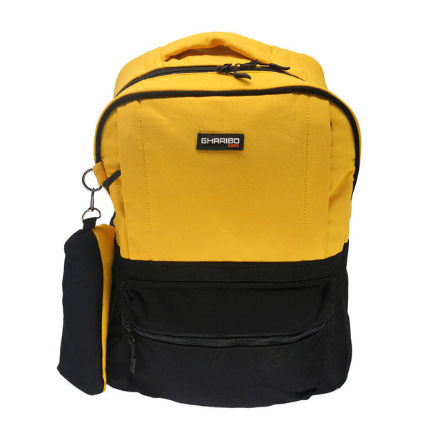 School backpack model 23 2 colors yellow