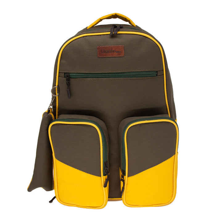 School backpack model 24 2 colors yellow