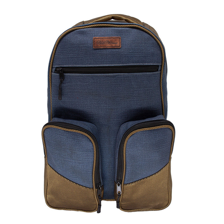 School backpack model 24 jeans green