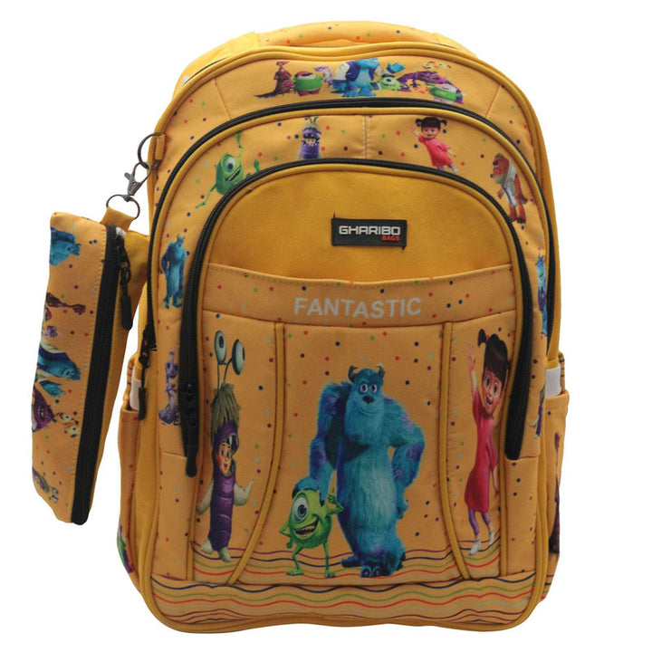 School backpack model 19 Monsters Inc yellow