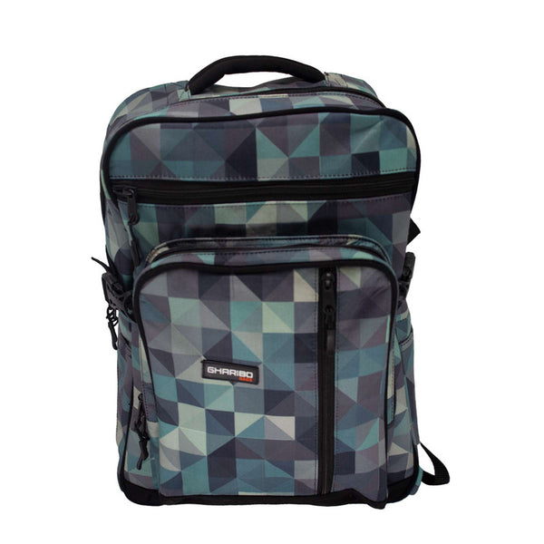 School backpack model 31 camouflage blue