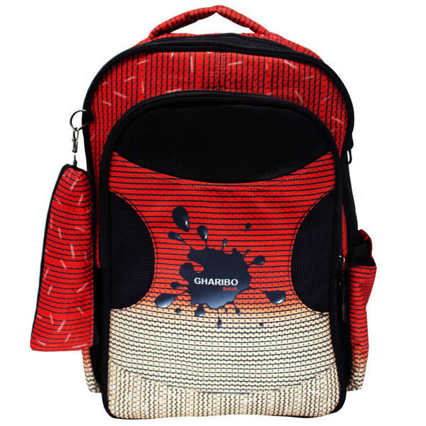 School backpack model 25 Color splash red