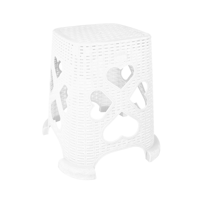 Rattan Heart Chair White