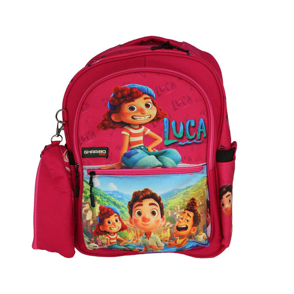 School backpack model 16 Luca pink