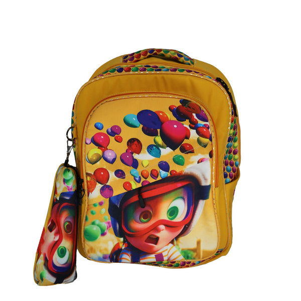 School backpack model 14 candy yellow