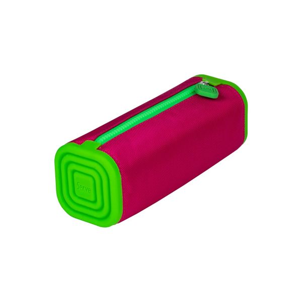 Prismo Silicone Pencil Case| Fuchsia Green