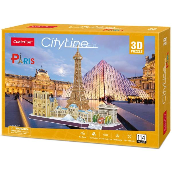 Cubic Fun 3D Puzzle City Line Paris Shape - 114 Pcs