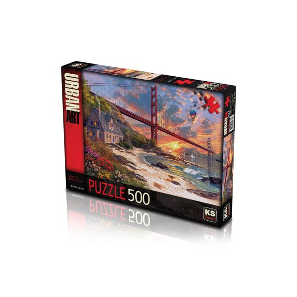 Ks Games Sunset Golden Gate Puzzle - 500 Pcs