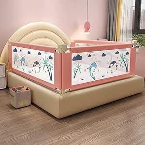 Kids Toys Crib Guardrail For Playpen And Crib Rails One Side - 180 Cm | Pink