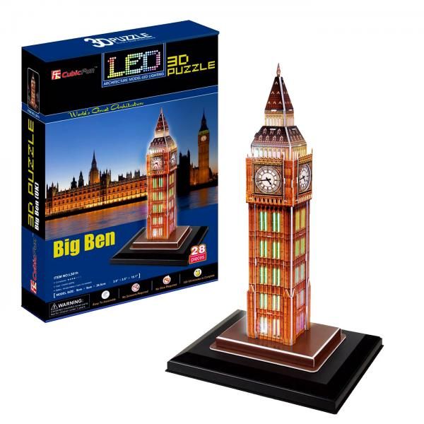 Cubic Fun 3D Puzzle Big Ben Shape - 28 Pcs