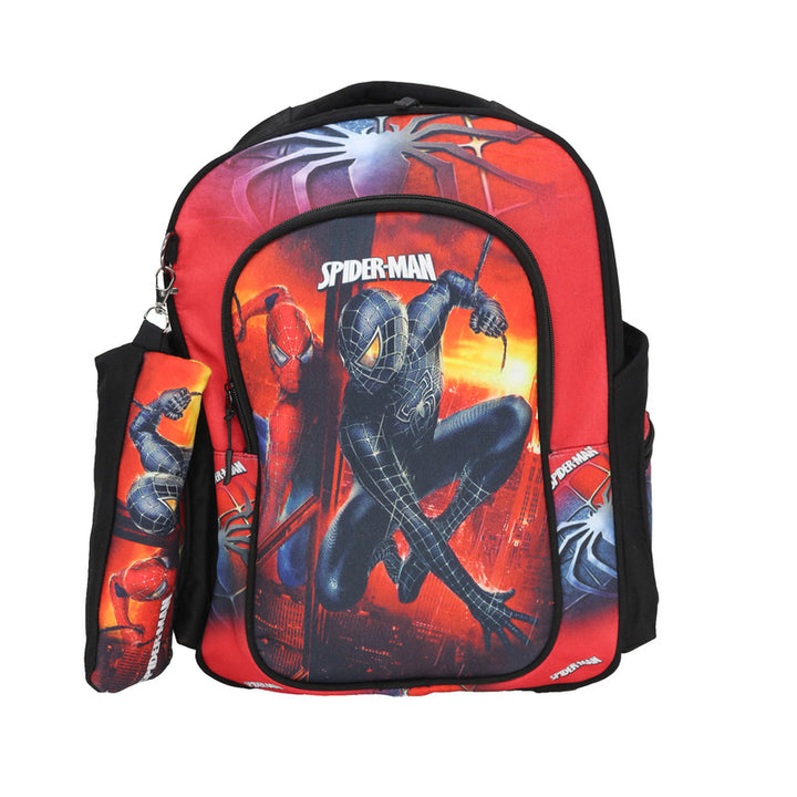 School backpack model 13 SpiderMan black