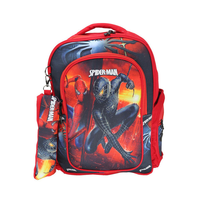 School backpack model 13 SpiderMan red