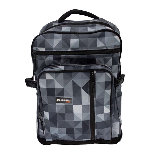 School backpack model 31 camouflage gray