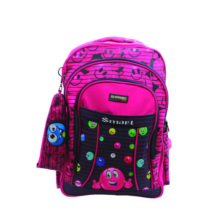 School backpack model 19 Emoji pink