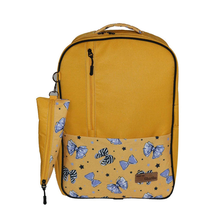 School backpack model 21 Bow yellow