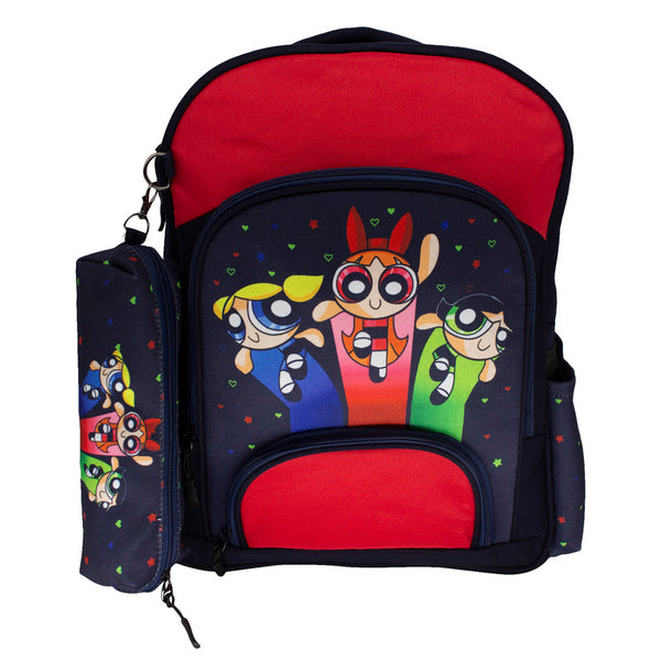 School backpack model 11 Powerpuff girls blue