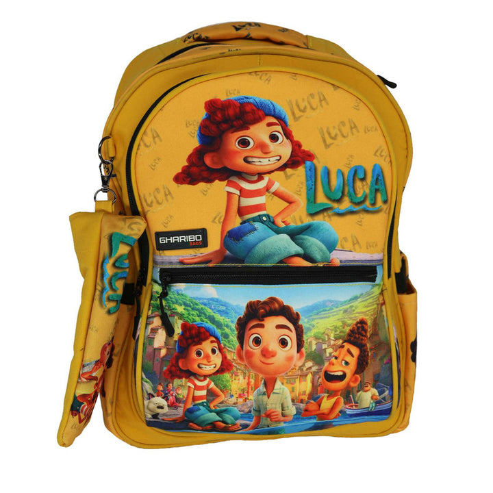 School backpack model 16 Luca yellow