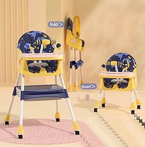 G Baby 4 In 1 Convertible High Chair With Adjustable Height And Footrest With Tray Wheels Seat Belt And Pillow | Multicolors