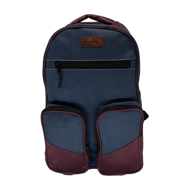 School backpack model 24 jeansbrown