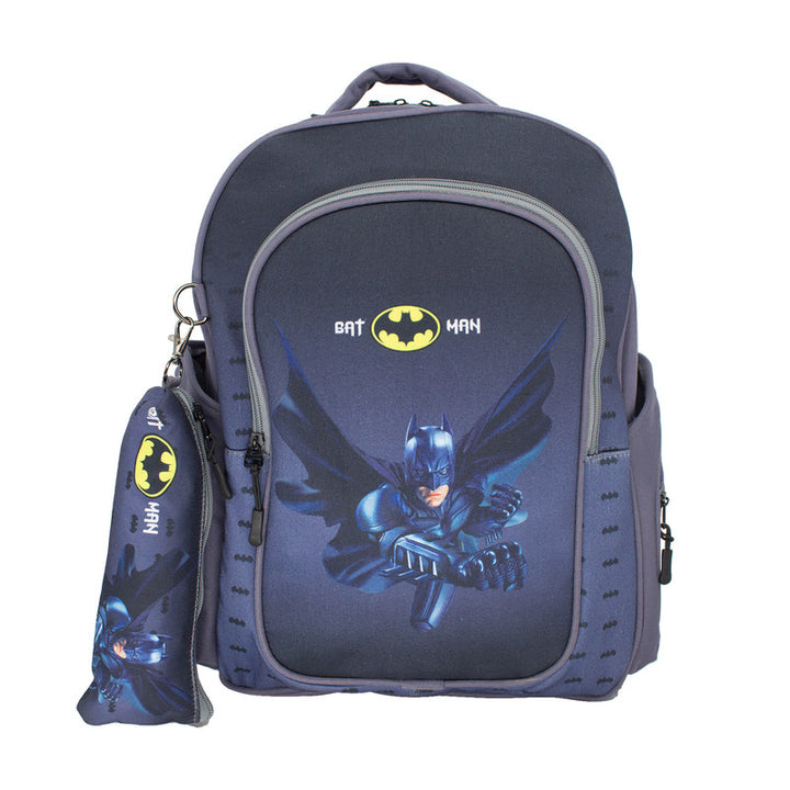 School backpack model 13 BatMan1 gray